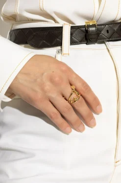 Bottega Veneta GOLD Silver ring
