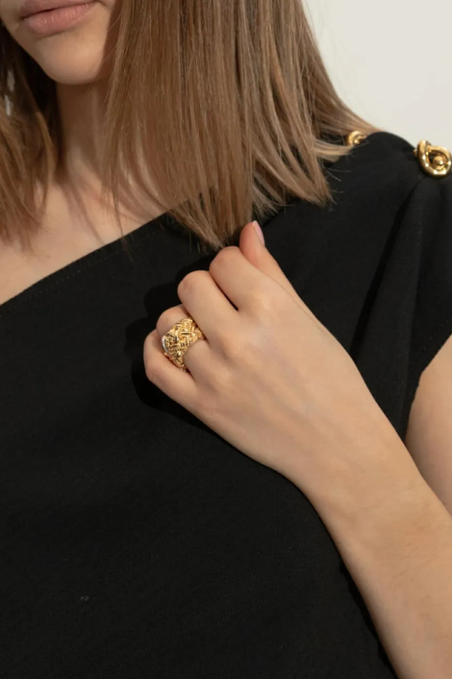 Bottega Veneta GOLD Silver ring