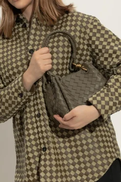 Bottega Veneta GREEN Handbag "Parachute Small"