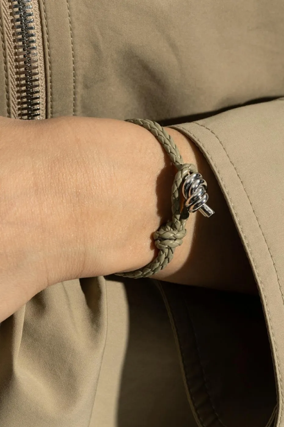 Bottega Veneta GREEN Leather bracelet