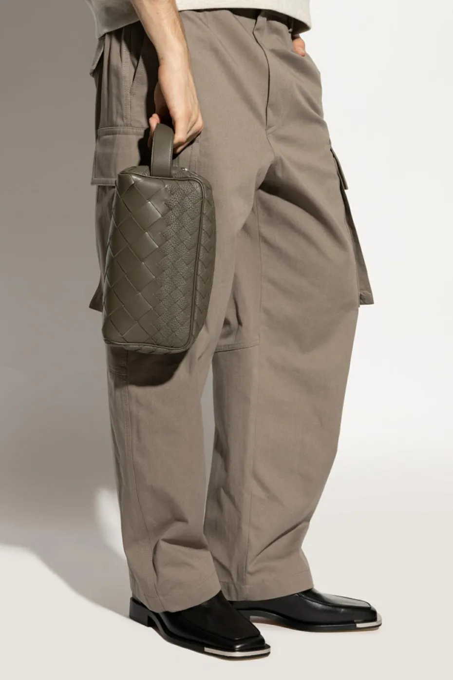 Bottega Veneta GREEN Leather toiletry bag