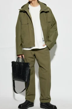 Bottega Veneta GREEN Pants with pockets