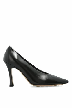 Bottega Veneta GREEN 'Sofia' leather heeled shoes