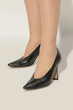 Bottega Veneta GREEN 'Sofia' leather heeled shoes