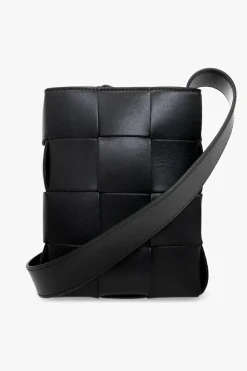 Bottega Veneta GREEN Strapped leather phone holder
