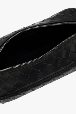 Bottega Veneta GREEN Wash bag with ‘Intrecciato’ weave