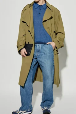 Bottega Veneta GREEN Wool trench coat