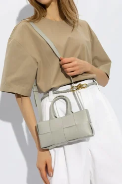 Bottega Veneta GREY ‘Acro Mini’ shoulder bag