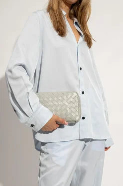 Bottega Veneta GREY ‘Intrecciato Medium’ clutch