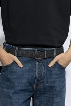 Bottega Veneta GREY Reversible belt in leather