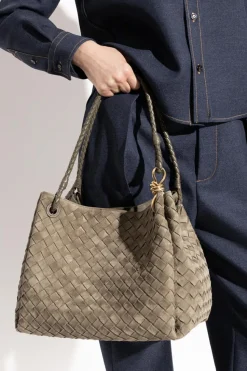 Bottega Veneta GREY Shoulder bag `Parachute Large`