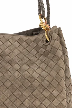 Bottega Veneta GREY Shoulder bag `Parachute Large`