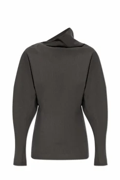 Bottega Veneta GREY Top with asymmetrical neckline