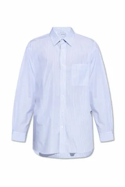 Bottega Veneta light blue Shirt with stripe pattern