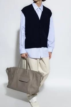 Bottega Veneta light blue Shirt with stripe pattern