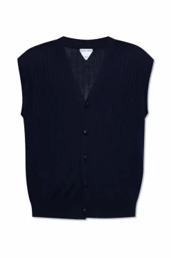 Bottega Veneta NAVY BLUE Wool vest