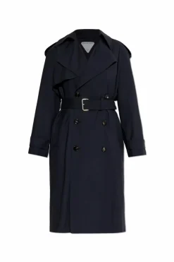 Bottega Veneta NAVY BLUE Wool trench coat