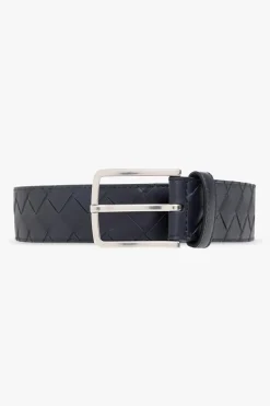 Bottega Veneta NAVY BLUE Intrecciato belt