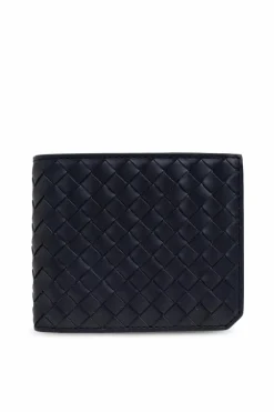 Bottega Veneta NAVY BLUE Wallet with weave
