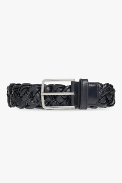 Bottega Veneta NAVY BLUE Woven leather belt