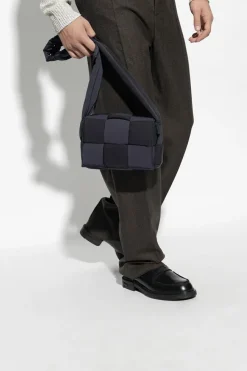 Bottega Veneta NAVY BLUE ‘Cassette Small’ shoulder bag