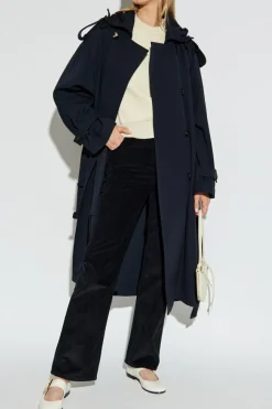 Bottega Veneta NAVY BLUE Double-breasted trench coat