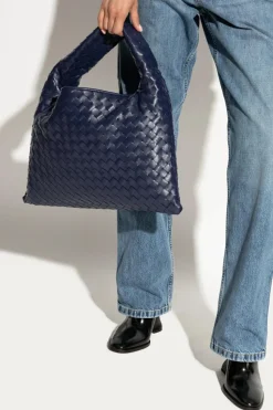 Bottega Veneta NAVY BLUE Shoulder Bag `Hop Small`