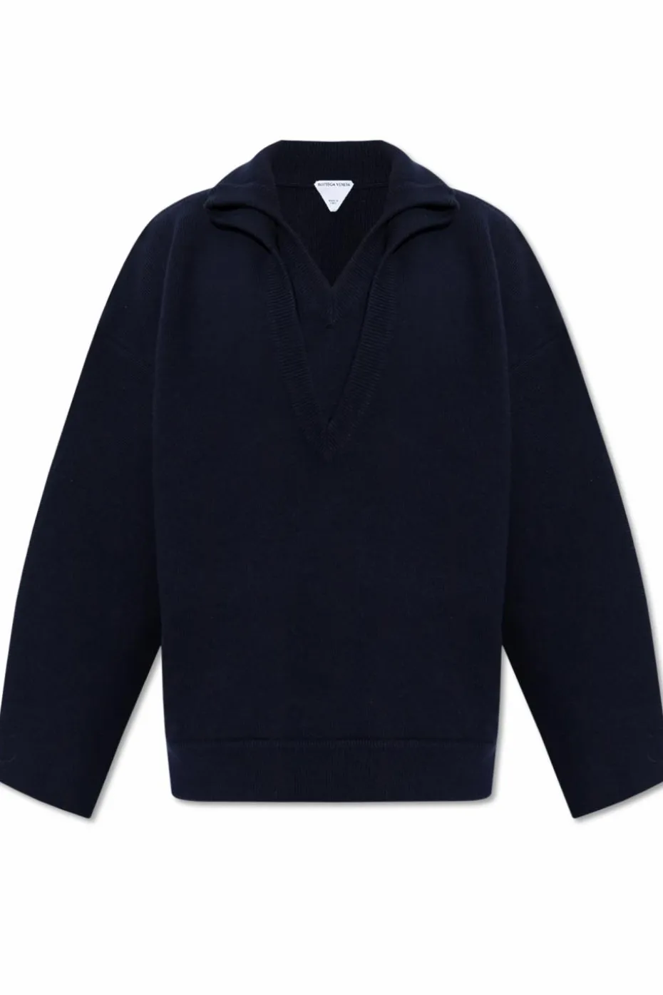 Bottega Veneta NAVY BLUE Wool sweater with V-neck