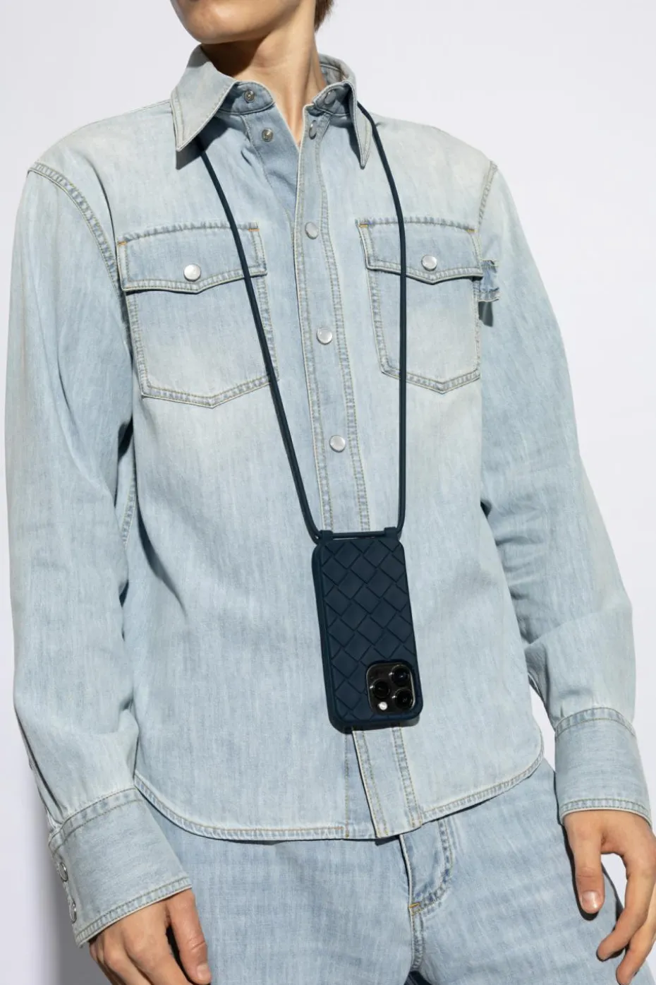 Bottega Veneta NAVY BLUE Case for iPhone 15 Pro Max
