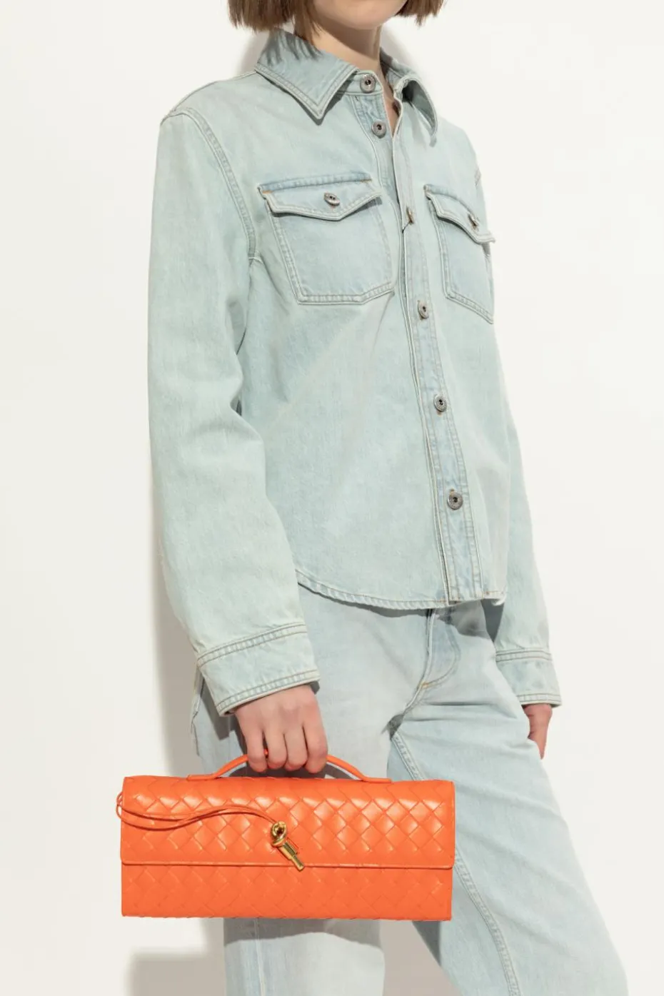 Bottega Veneta ORANGE Handbag Andiamo