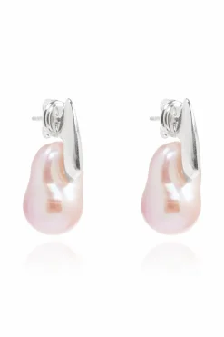 Bottega Veneta PINK Earrings with freshwater pearls