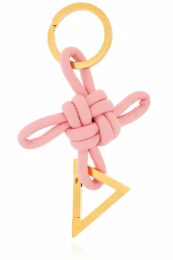 Bottega Veneta PINK Lamb leather keyring