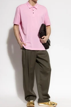 Bottega Veneta PINK Polo with Logo