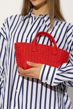 Bottega Veneta RED ‘Cabat Mini’ shopper bag
