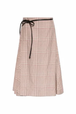 Bottega Veneta RED Plaid Skirt