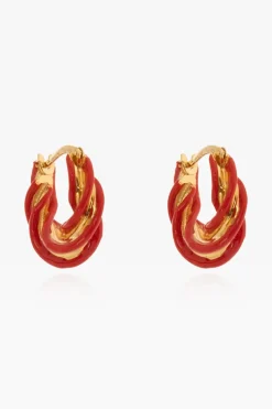 Bottega Veneta RED Silver earrings