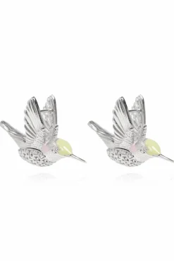 Bottega Veneta SILVER Earrings with hummingbird motif