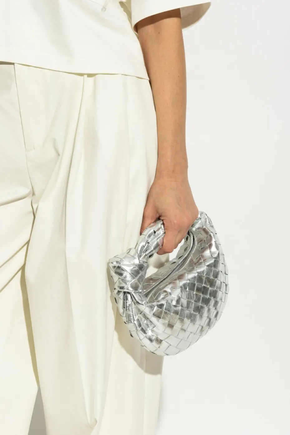 Bottega Veneta SILVER Handbag Mini Jodie