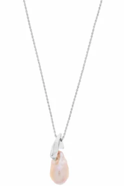Bottega Veneta SILVER Silver necklace with pearl