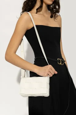 Bottega Veneta WHITE ‘Cassette Small’ shoulder bag
