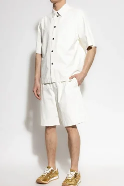 Bottega Veneta WHITE Leather shorts