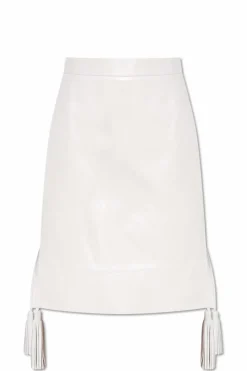 Bottega Veneta WHITE Leather skirt