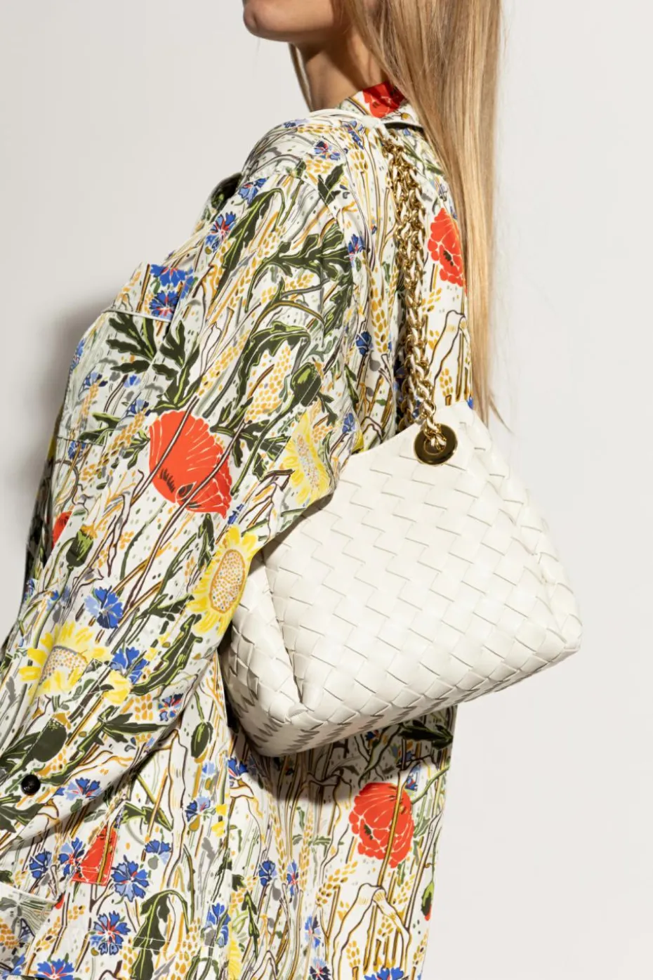 Bottega Veneta WHITE Shoulder bag Parachute Small