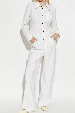 Bottega Veneta WHITE Wool pants