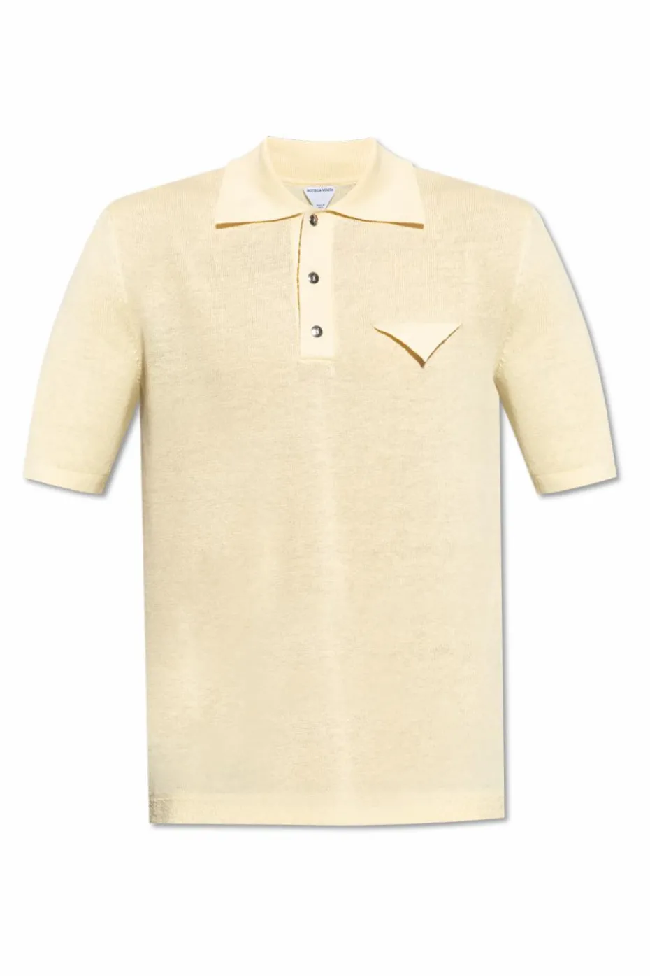 Bottega Veneta YELLOW Linen polo shirt