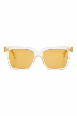 Bottega Veneta YELLOW Logo-engraved sunglasses