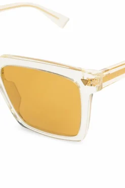 Bottega Veneta YELLOW Logo-engraved sunglasses