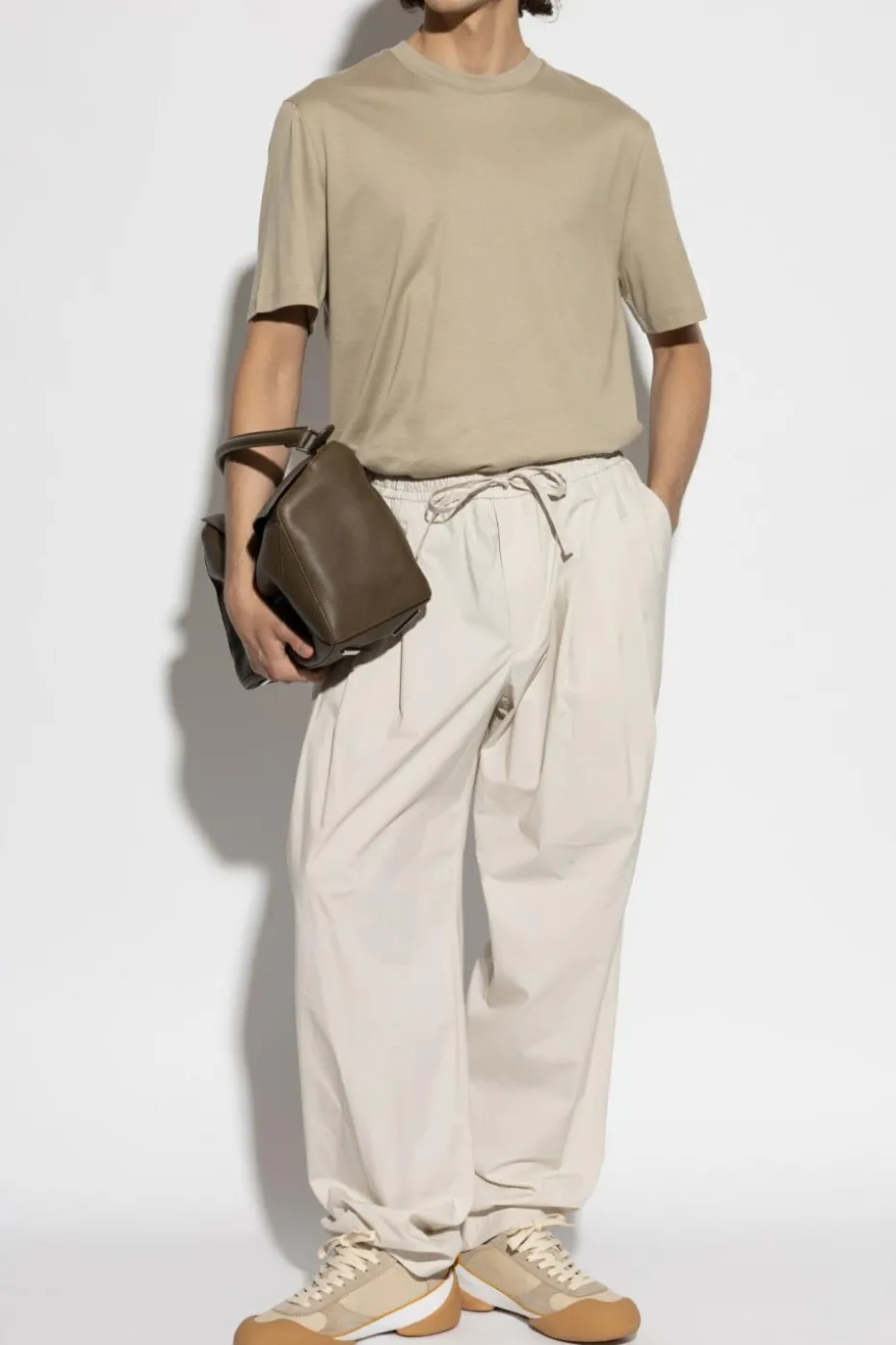 Brioni beige Crew neck T-shirt