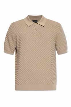 Brioni beige Polo with logo