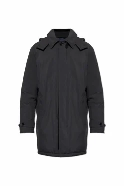 Brioni BLACK Down jacket with detachable hood